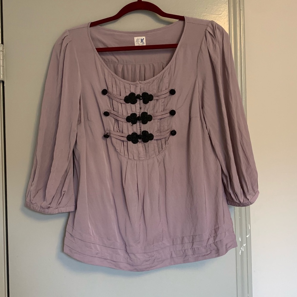 Anthro 3/4 sleeve blouse- size 12!